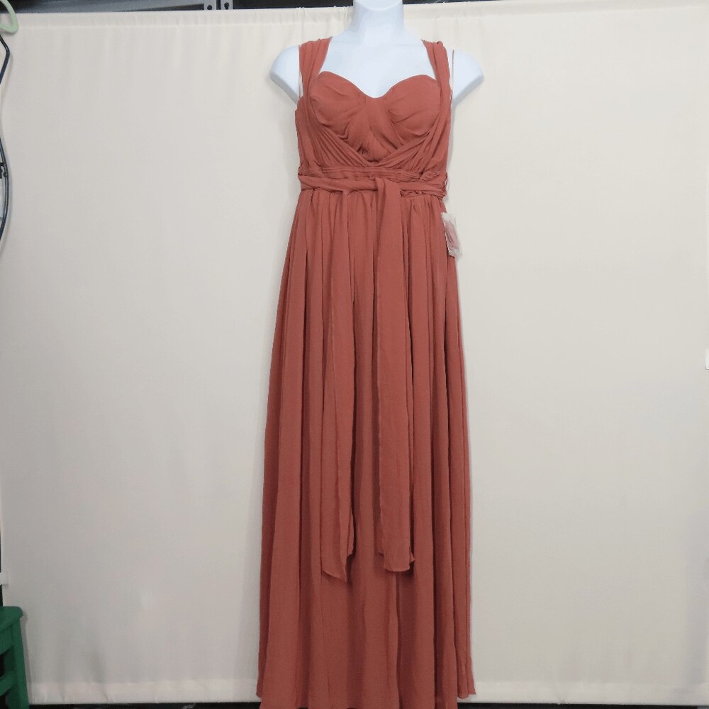 Birdy Grey Chiffon Desert Rose Grace Convertible Flowy Dress Curve 1X